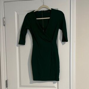 Zara Dark Green Long Sleeve Dress
